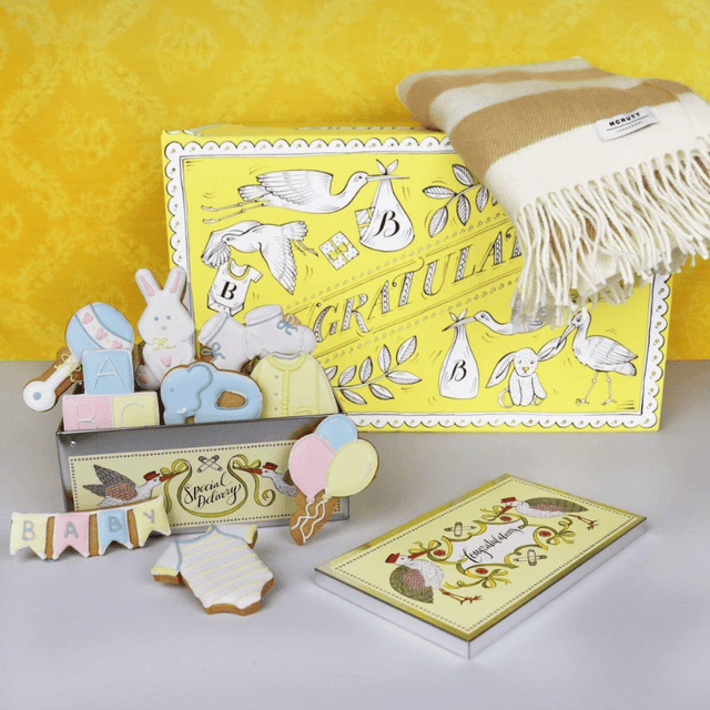 image of New baby blanket gift box