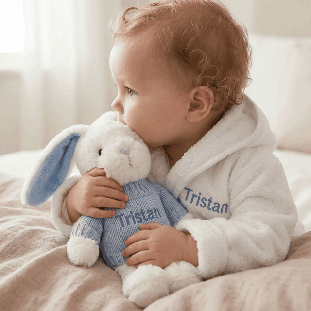 image of Bunny & bathrobe hamper