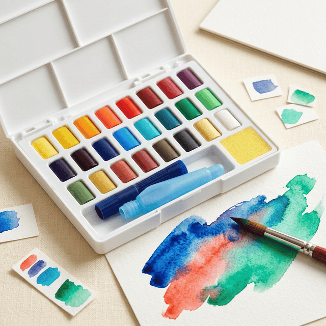 image of Set of 24 watercolour paints