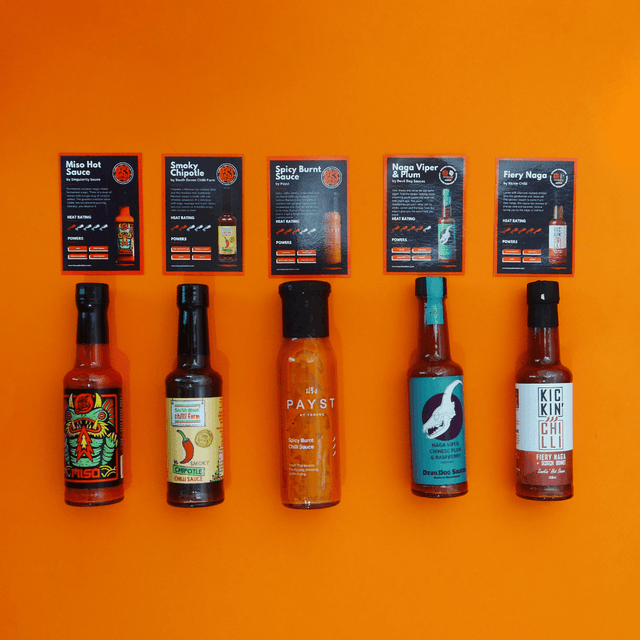 image of Box of 5 hot sauces