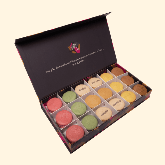 image of Box of 18 birthday macarons