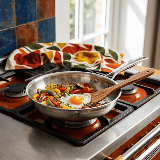 image of 24cm Stainless steel frying pan