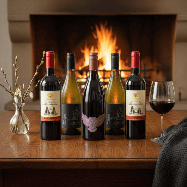 image of 5 bottles of wine