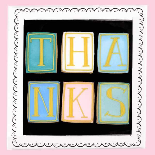 image of Thanks letterbox biscuits