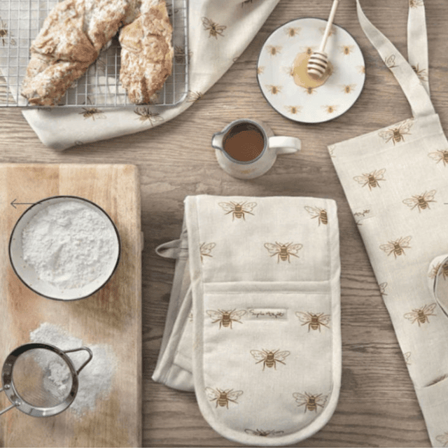 image of Linen double oven glove