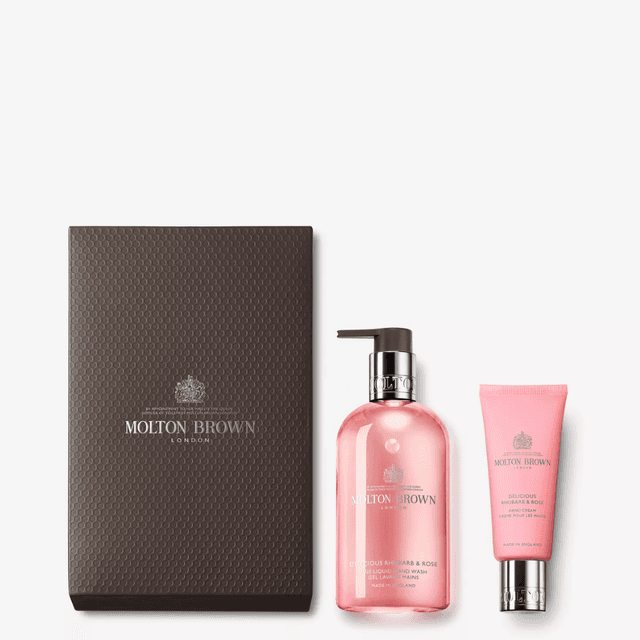 image of Rhubarb & rose hand care set