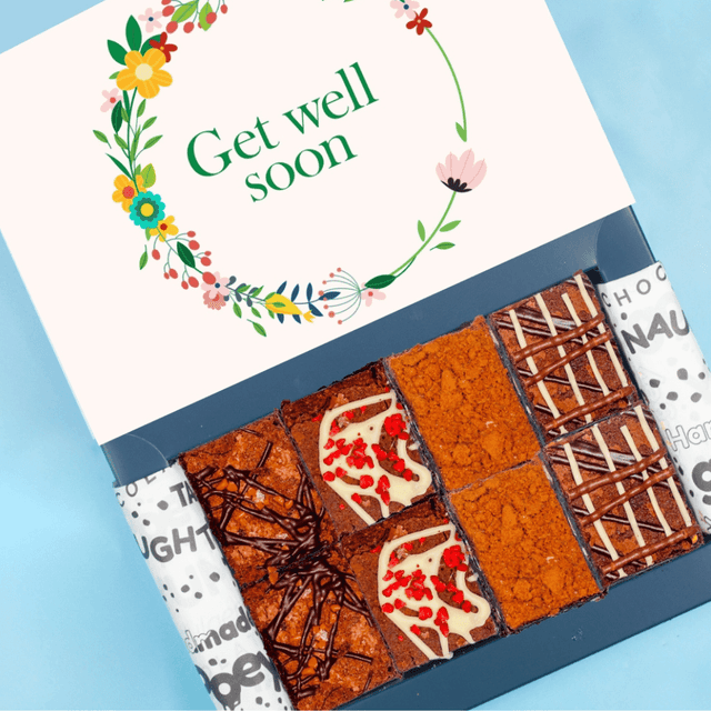image of Letterbox get well soon brownies