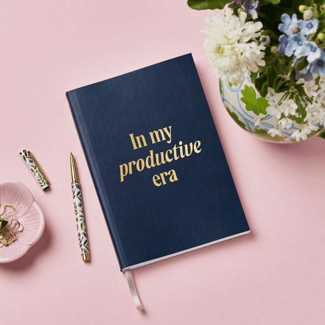 image of Motivational A5 vegan leather notebook