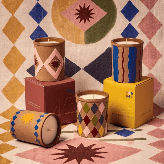 image of Hand painted candle