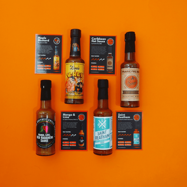 image of Box of 4 hot sauces