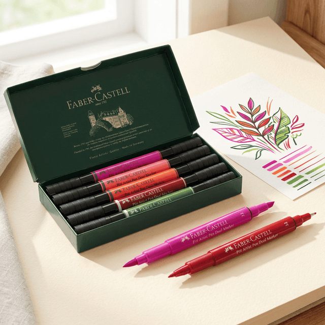image of Set of 5 dual-nibbed artist's pens