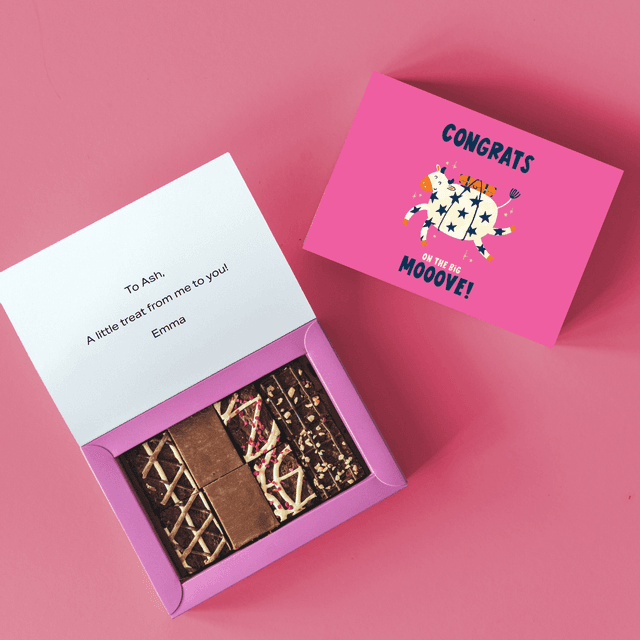image of Letterbox housewarming brownies