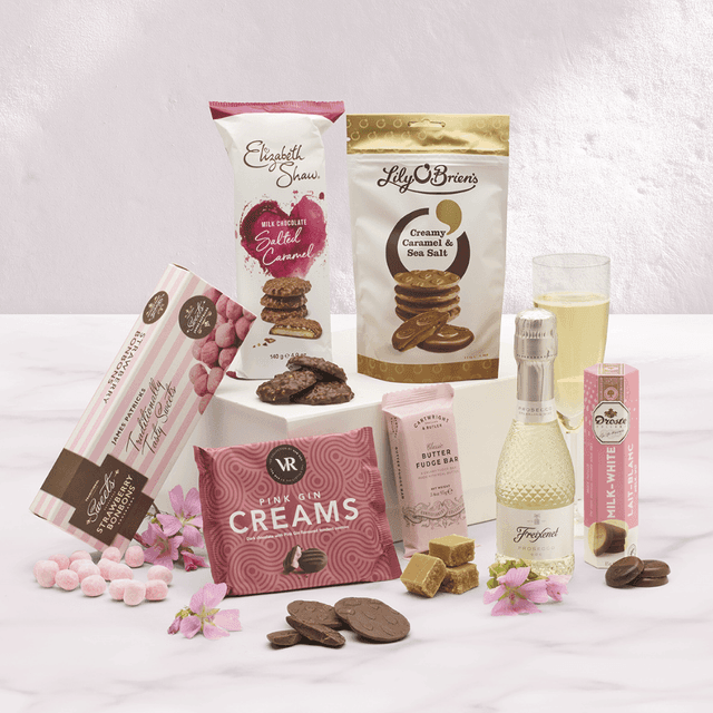 image of Prosecco & pink treats gift box