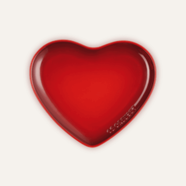 image of Stoneware heart plate