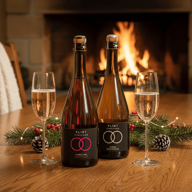 image of Two premium bottles of English bubbles