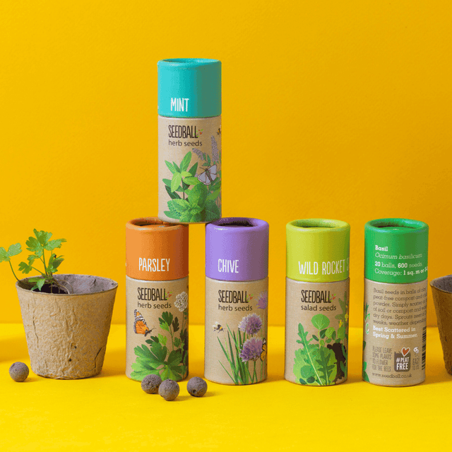 image of Set of 5 herb garden tubes