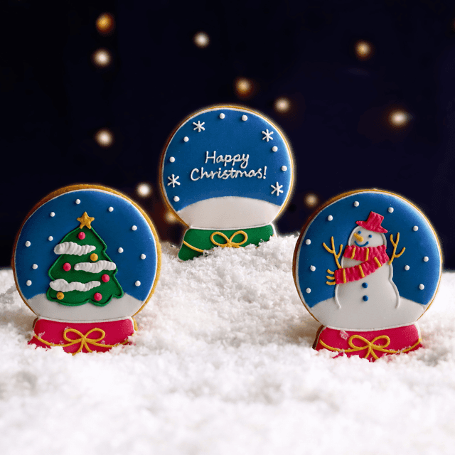 image of Snowglobe biscuit trio