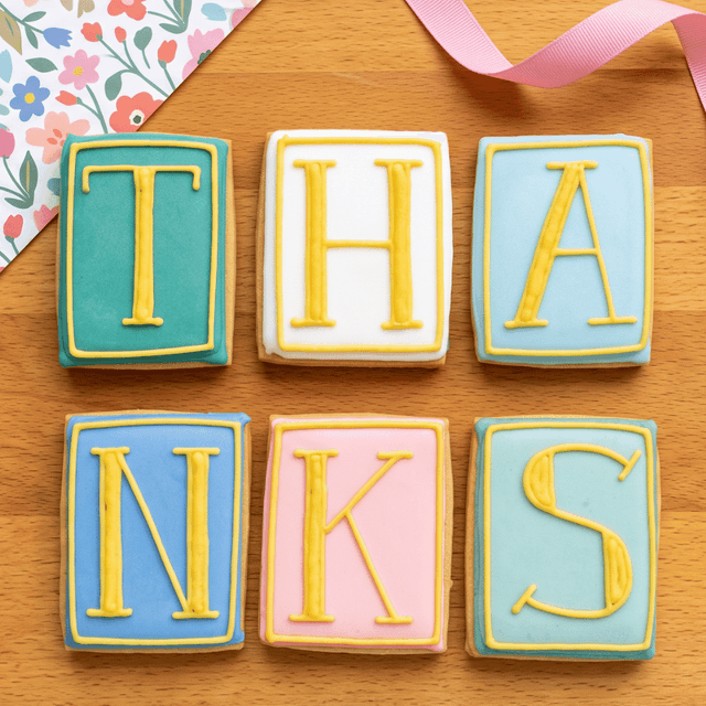 image of Thanks letterbox biscuits