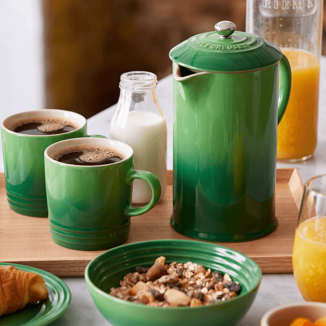 image of Stoneware cafetière with metal press