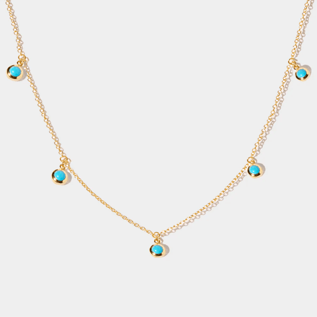 image of Drop turquoise necklace