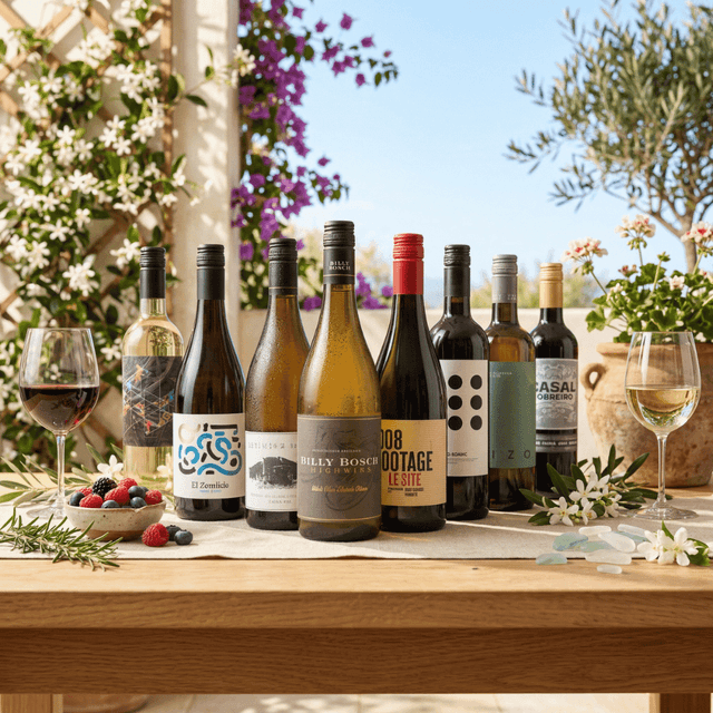 image of 8 bottles of wine