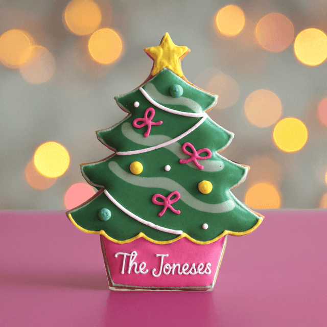 image of Christmas tree letterbox biscuit