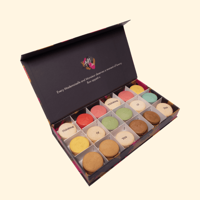 image of Box of 18 thinking of you macarons