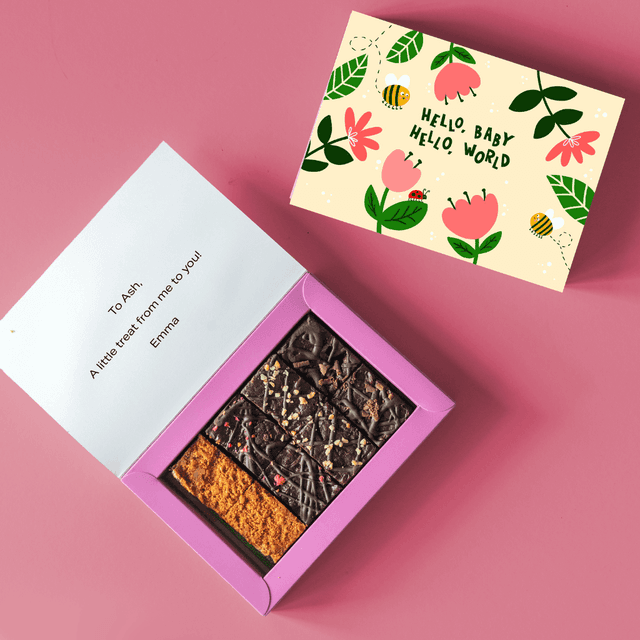 image of Letterbox new baby brownies