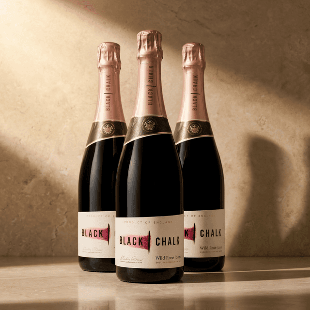 image of Three bottles of Wild Sparkling Rosé
