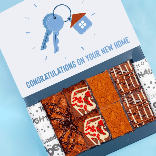image of Letterbox housewarming brownies