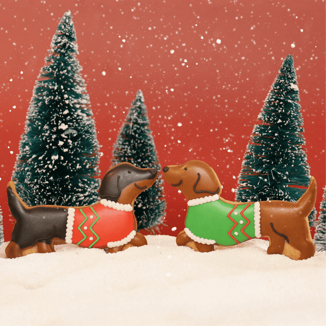 image of Dachshund Christmas biscuits