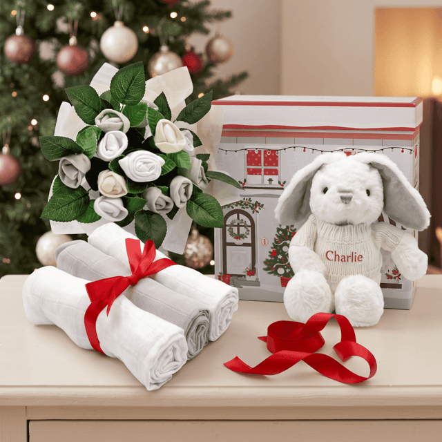 image of Little grey bunny hamper