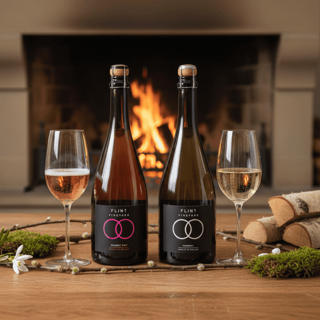 image of Two premium bottles of English bubbles