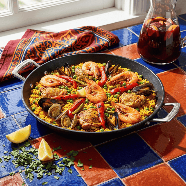 image of Non-stick paella pan