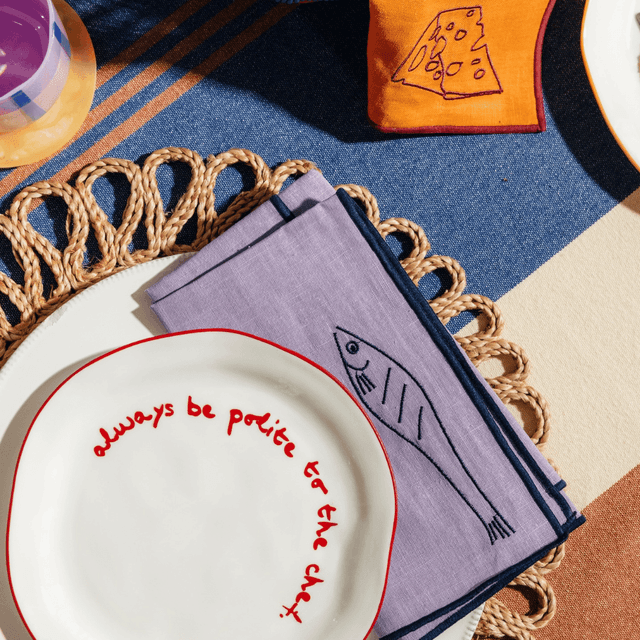 image of Embroidered linen napkins