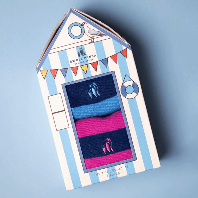 image of 2 pairs of men's bamboo socks