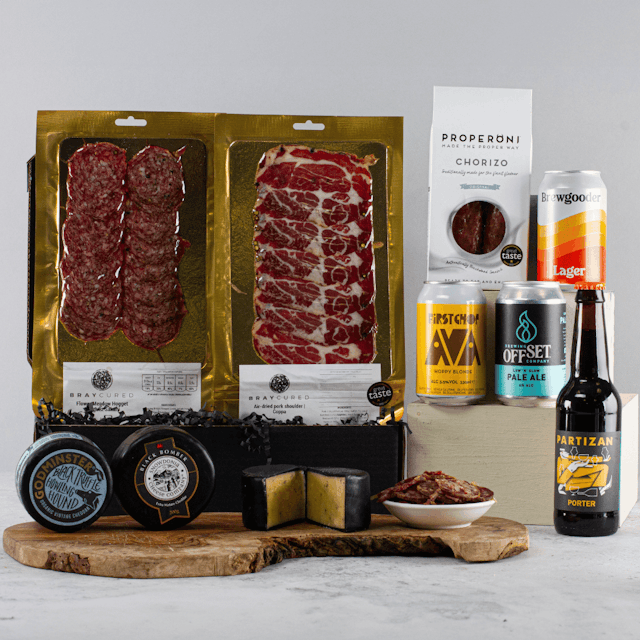 image of Craft beer, charcuterie & cheese hamper