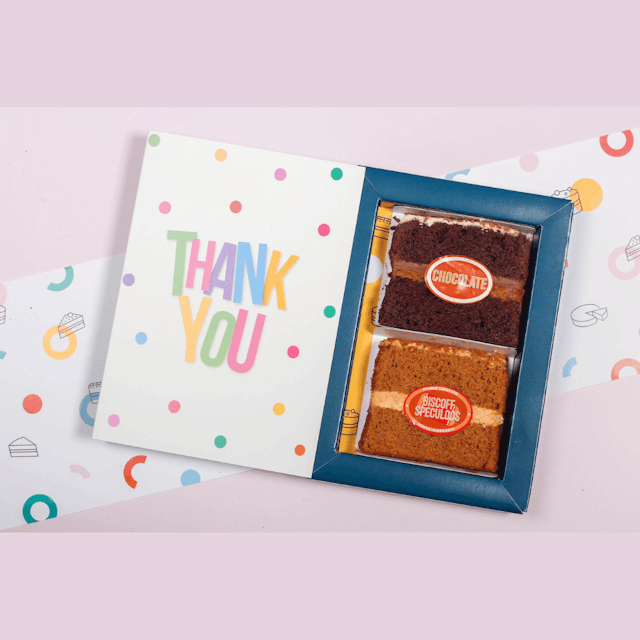 image of 'Thank you' cake card