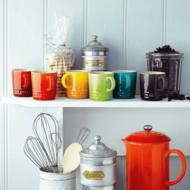 image of Set of 6 rainbow espresso mugs