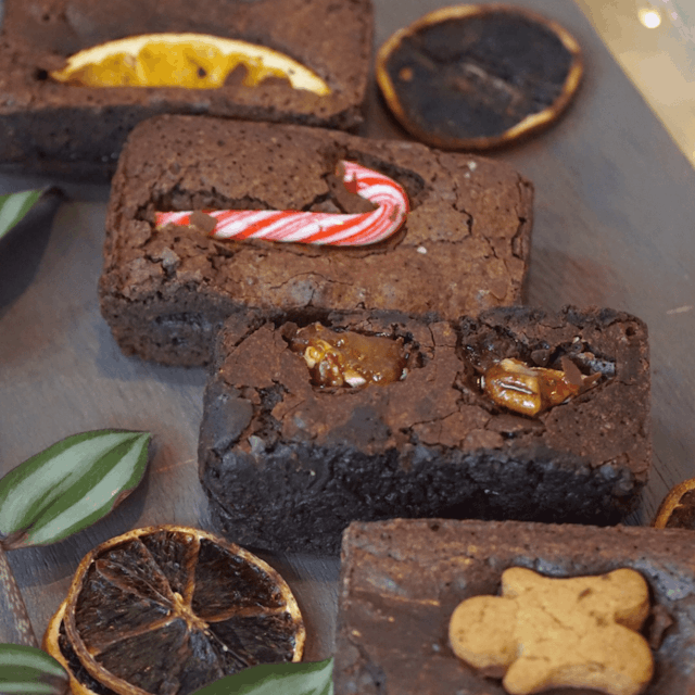 image of Festive box of 12 brownies
