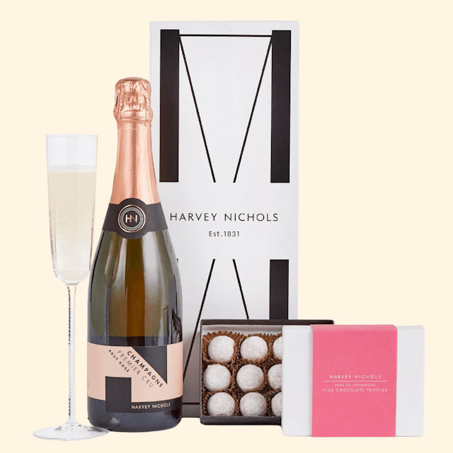 image of Rose champagne & pink truffles
